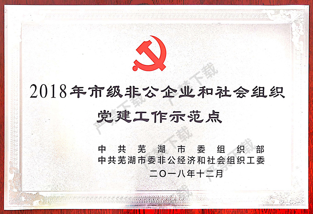 2018年市級非公企業和社會組織黨建工作示范點